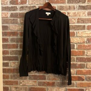 Ann Taylor Loft, black very cute cardigan size large runs small